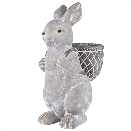 Design Toscano Bunny with Basket Bearing Gifts Easter Rabbit Statue HT21051041